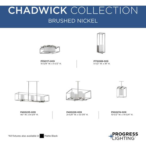 Chadwick 4 Light 22 inch Brushed Nickel Chandelier Ceiling Light
